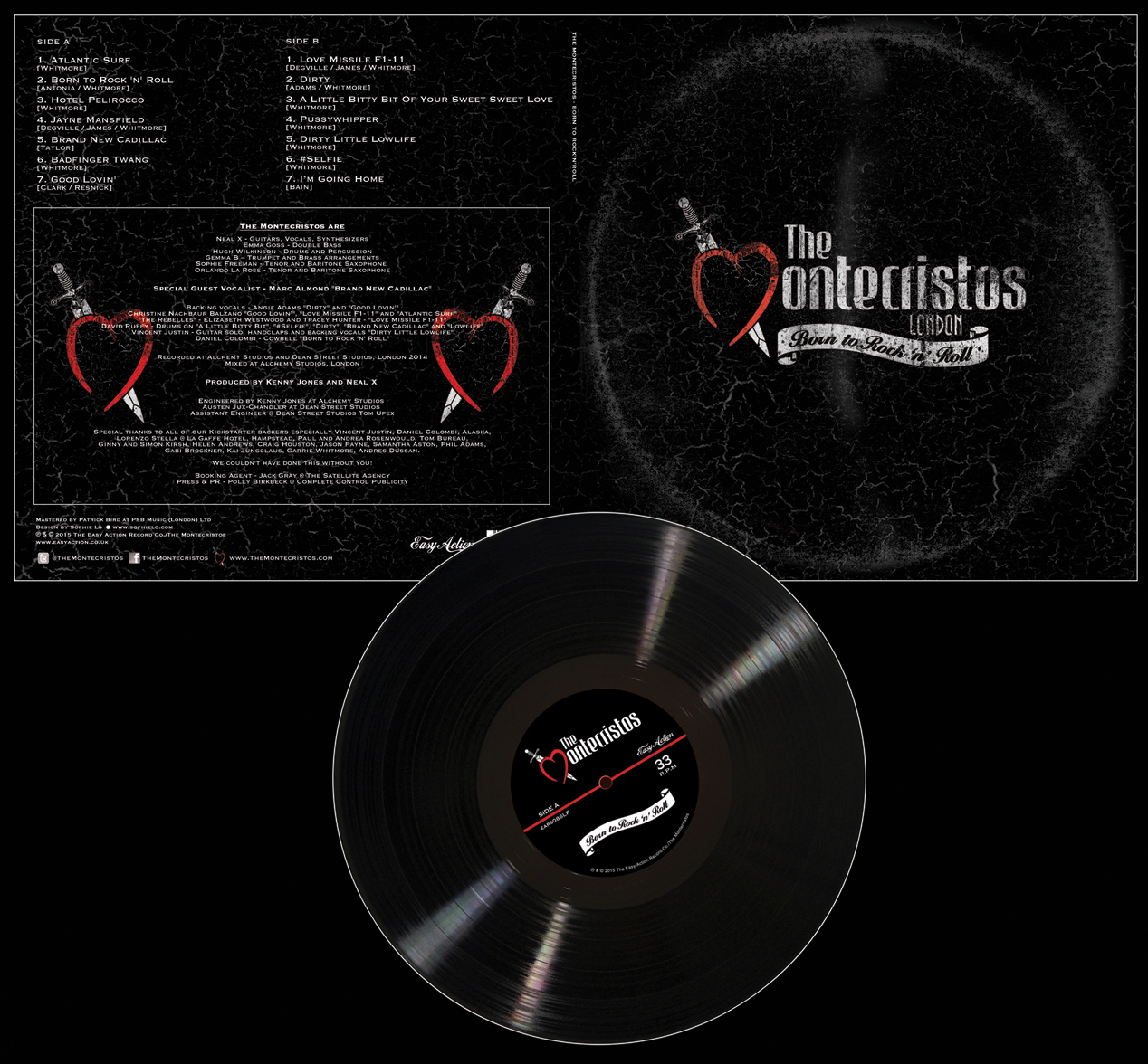 The Montecristos Neal X Sigue Sigue Sputnik Born to Rock n Roll Easy Action Sleeve by Sophie Lo